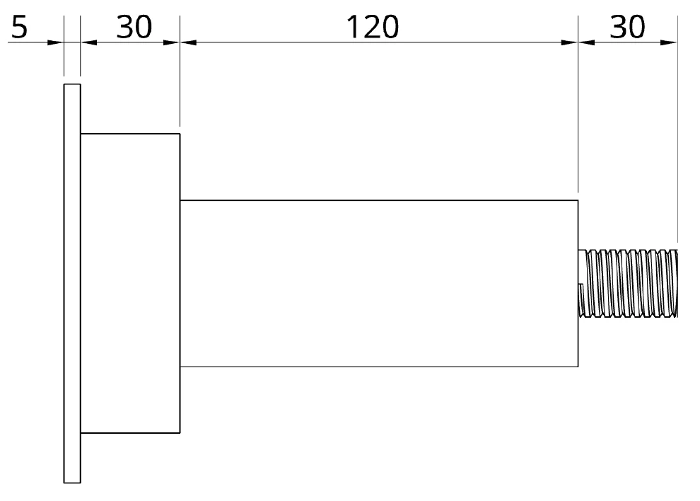 Proper Bemaßung Beispiel mit aligned chain-style Abmessung lines