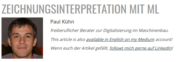 Screenshot of Paul Kühn's article highlighting Werk24's AI drawing analysis
