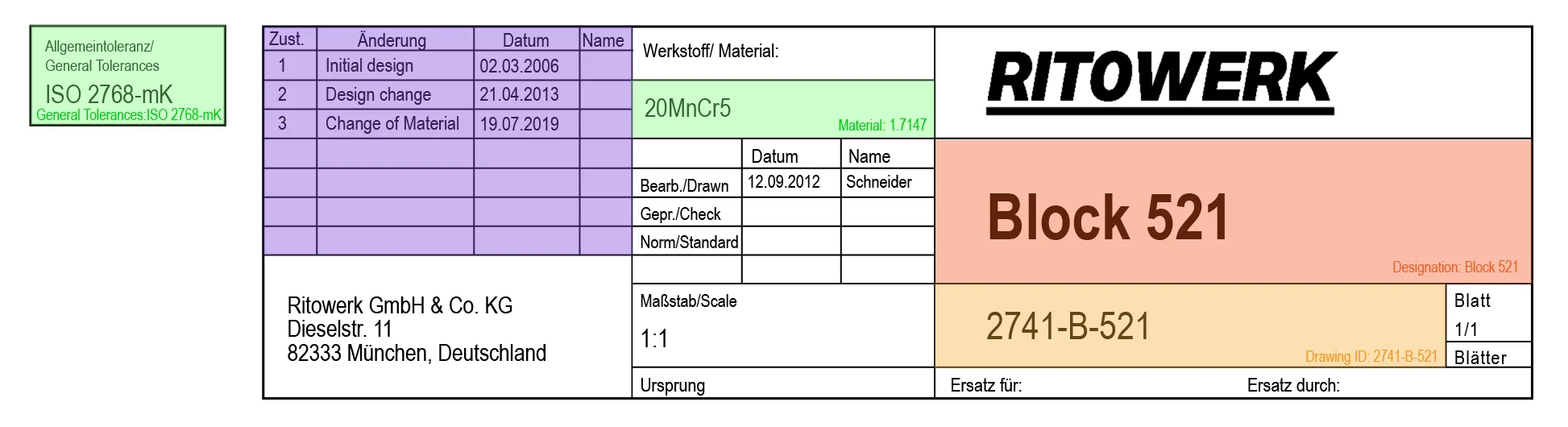 Interfaz de Werk24 traduciendo campos de bloque de título multilingües en datos estructurados