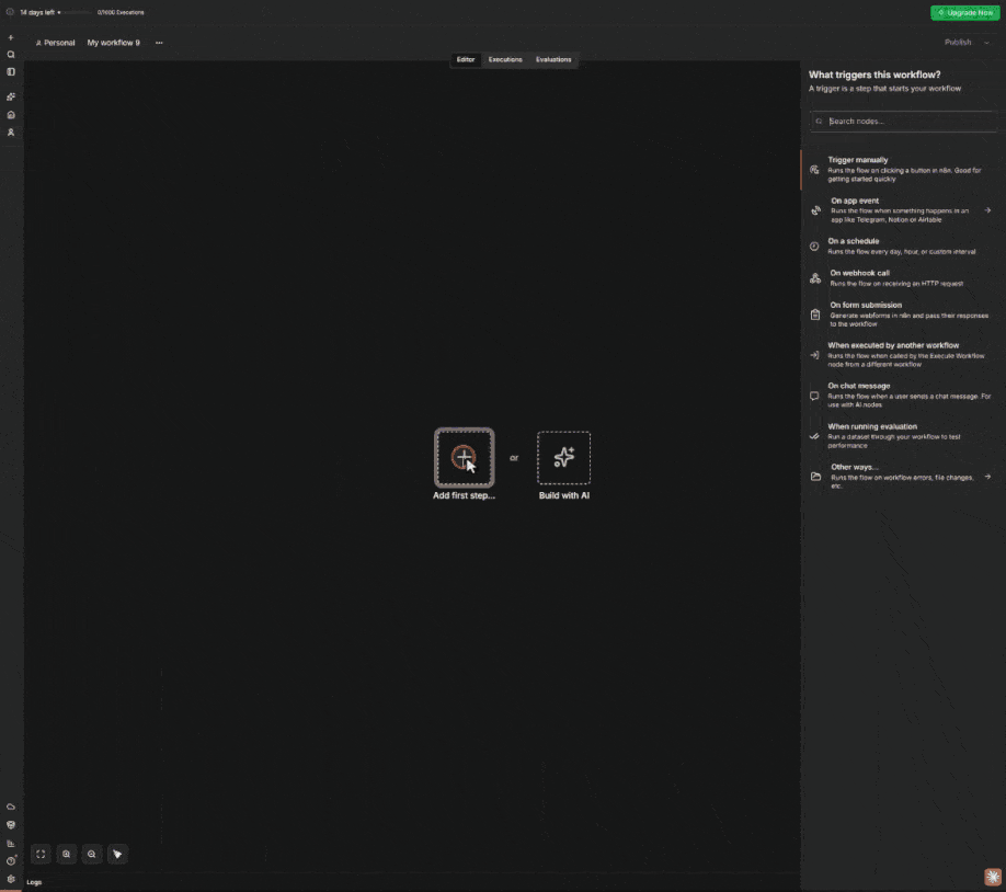 Building the workflow in n8n: adding the chat trigger, an AI Agent with an Anthropic chat model, and an MCP Client node pointed at the Werk24 server with MCP OAuth2, then asking the agent which ask types Werk24 offers
