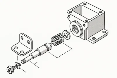 Mechanical assembly with several components