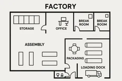 Architectural floor plan, not in Werk24 scope