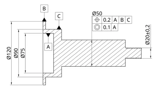 GD&T feature control frame GD&T feature control frame