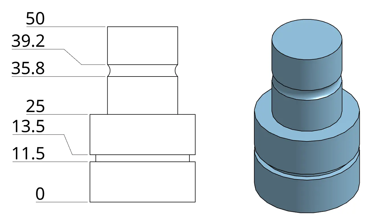 Ascending or ordinate dimensions referenced from a single origin datum on a technical drawing
